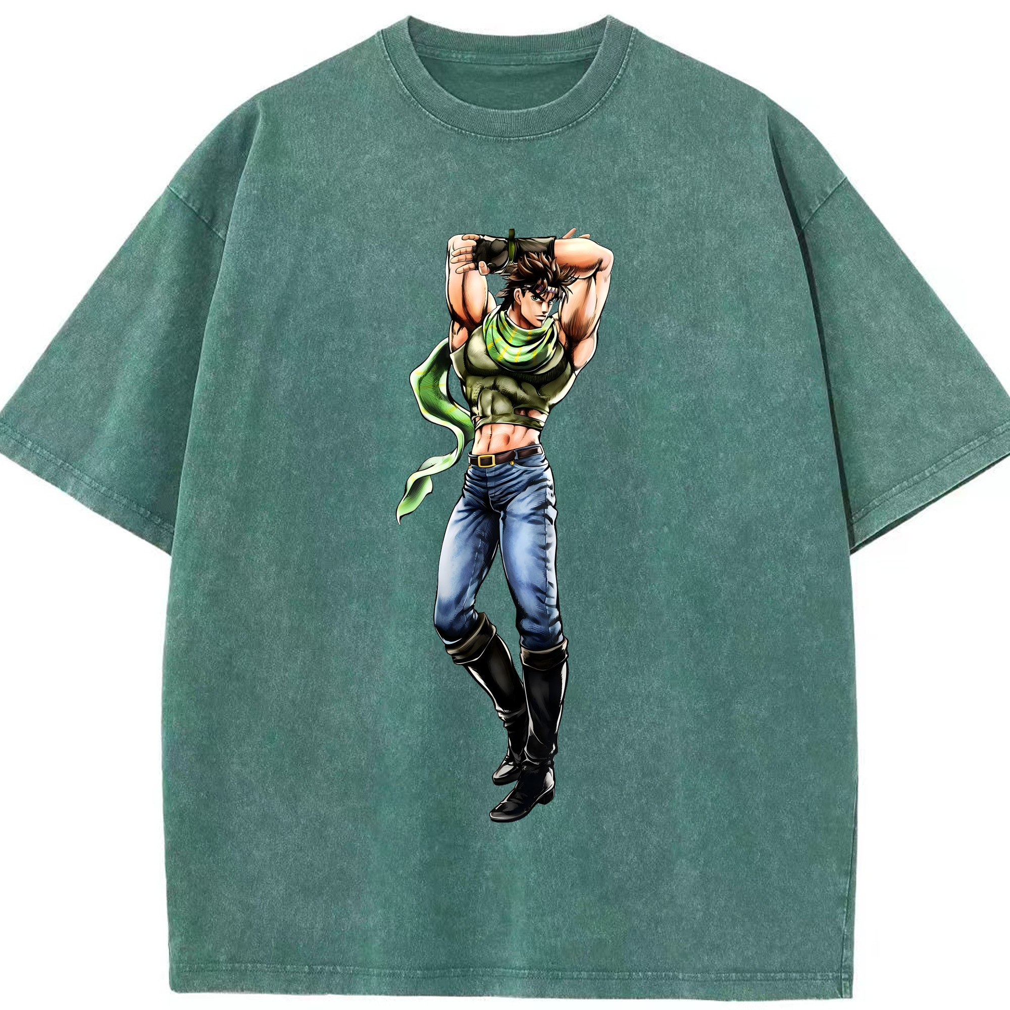 （画像用） ジョジョの奇妙な冒険 ジョセフ?ジョースター JoJo's Bizarre Adventure Joseph Joestar 綿100% ヴィンテージ風 半袖Tシャツ（フロントプリント）